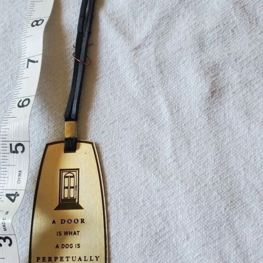 Kingsheart Forge Brass Dog Bookmark Ogden Nash Quote Paw Charm 2003 Vintage